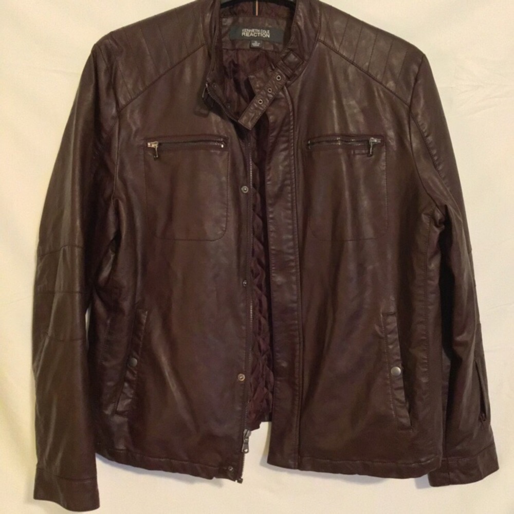 Kenneth Cole Reaction faux leather jacket